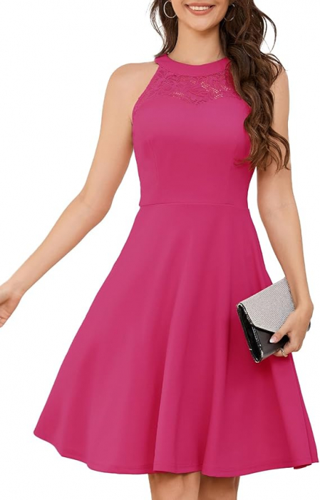 Rochie eleganta lunga peste genunchi, mulata pe corp, fara mâneci Rosie, 3XL [1]
