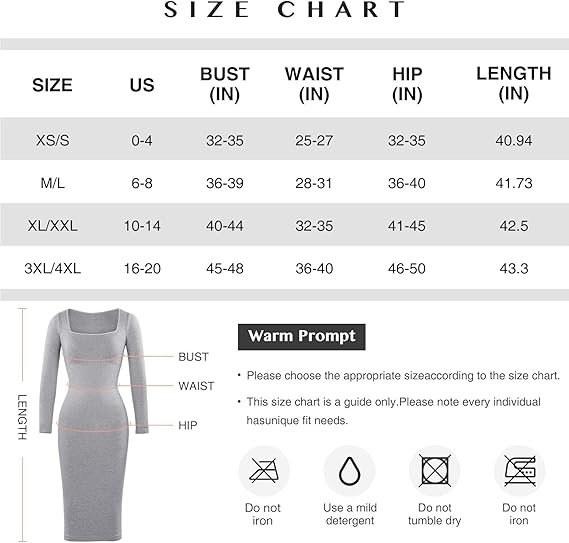 Rochie de compresie, mulata, lunga, decolteu patrat, gri XL [6]