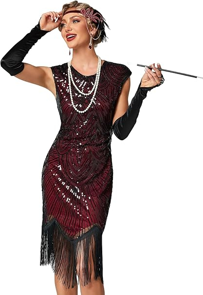 Rochie eleganta scurta, mulata pe corp, fara mâneci, negru/rosu M [5]