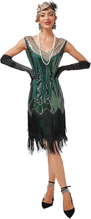 Rochie eleganta scurta, mulata pe corp, fara mâneci, verde XS [3]