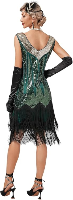 Rochie eleganta scurta, mulata pe corp, fara mâneci, verde XS [4]