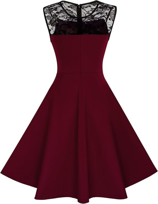 Rochie visinie eleganta, mulata pe corp, fara mâneci, S [2]