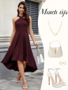 Rochie visinie eleganta de vara,lungime peste genunchi, decolteu in V, fermoar ascuns pe spate, 2XL [3]
