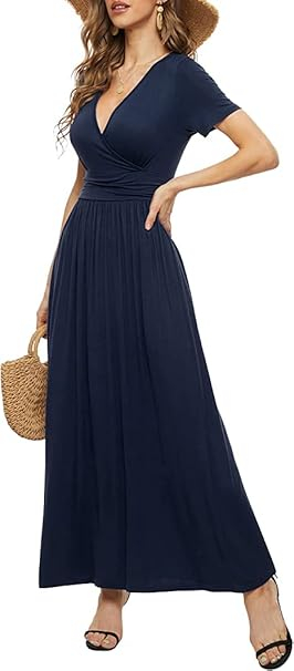 Rochie albastra lunga, lejera, fara maneci, marimea S [2]