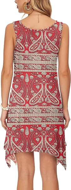 Rochie scurta de plaja cu model rustic, fara maneci, M [5]