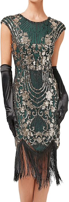 Rochie Elegantă verde Damă din Satin, Fără Bretele, Maxi, XS [2]