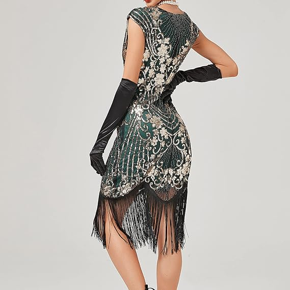 Rochie Elegantă verde Damă din Satin, Fără Bretele, Maxi, XS [6]