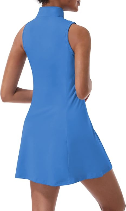 Rochie sport pentru femei, set cu pantaloni scurti, albastru inchis L [2]