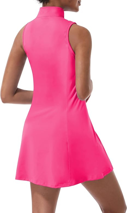 Rochie sport pentru femei, set cu pantaloni scurti, roz XL [2]