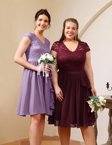 Rochie mov eleganta, pana la genunchi, fara mâneci, 2XL [3]