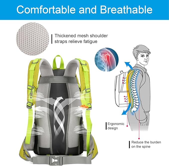 Rucsac drumeție rezistent la apă multifunctional daypack cu buzunare pentru ciclism outdoor [4]