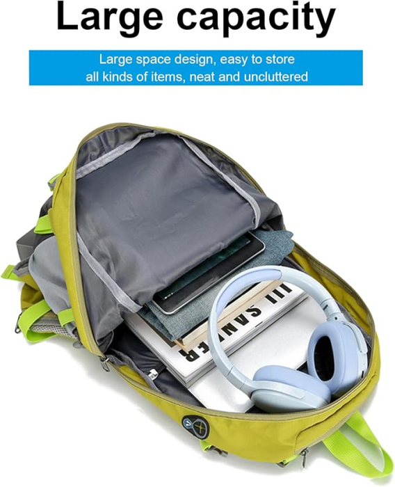 Rucsac drumeție rezistent la apă multifunctional daypack cu buzunare pentru ciclism outdoor [5]