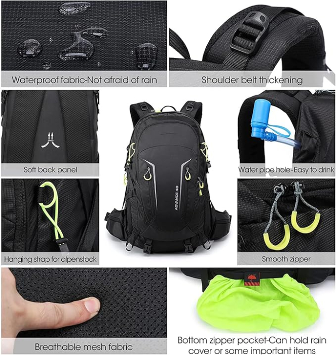 Rucsac impermeabil, calatorii, drumetii, camping 40 L [4]