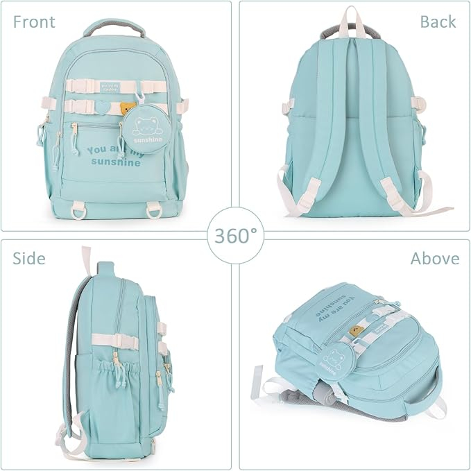 Rucsac robust impermeabil, ghiozdan scoala, calatorii, fitness 15 x 28 x 40 cm; 500 g [4]