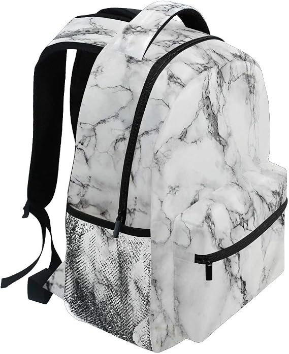 Rucsac alb robust, impermeabil, ghiozdan scoala, calatorii, fitness 40.6 x 29.2 x 20.3 cm [3]