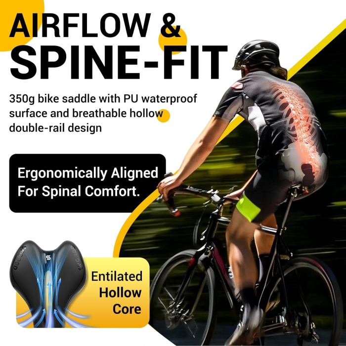 Șa Bicicletă SPGOOD cu Gel, Ergonomică, Impermeabilă, Universală MTB/Trekking [4]