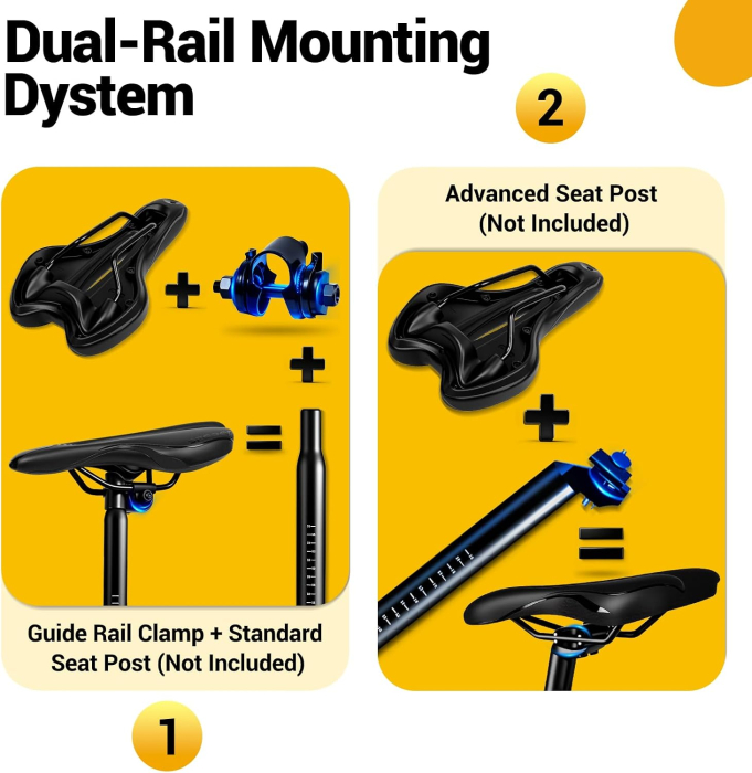 Șa Bicicletă SPGOOD cu Gel, Ergonomică, Impermeabilă, Universală MTB/Trekking [5]