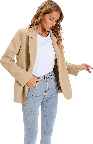 Sacou crem scurt, elegant cu maneci 3/4 si buzunare S [4]