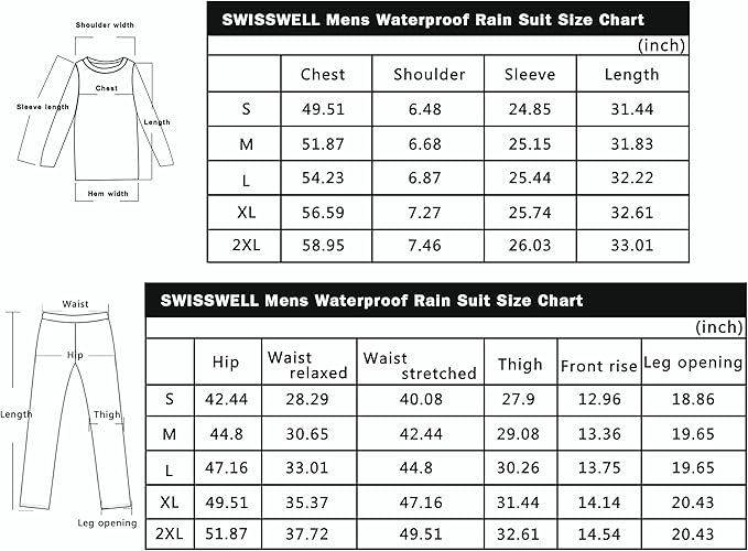Costum de ploaie pentru barbati, jacheta cu paltaloni, 2XL [7]