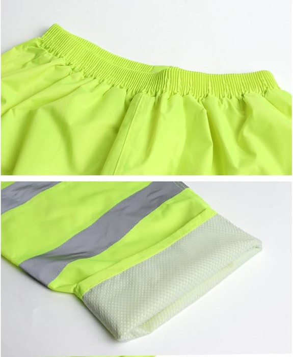 Costum de muca impermeabil pentru bărbați, jachetă și pantaloni reflectorizante, rezistente la vânt – Verde XXL [5]