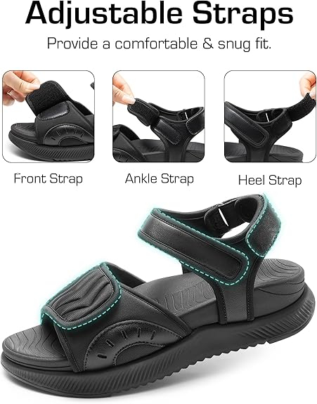 Sandale de vara ortopedice, usore, confortabile, negre 40.5 [2]