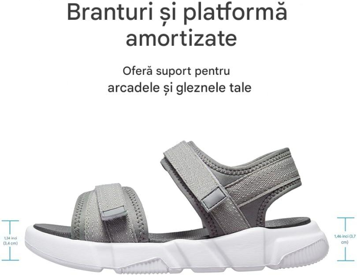 Sandale lejere de drumetii si aer liber pentru femei, gri marimea 36 [5]