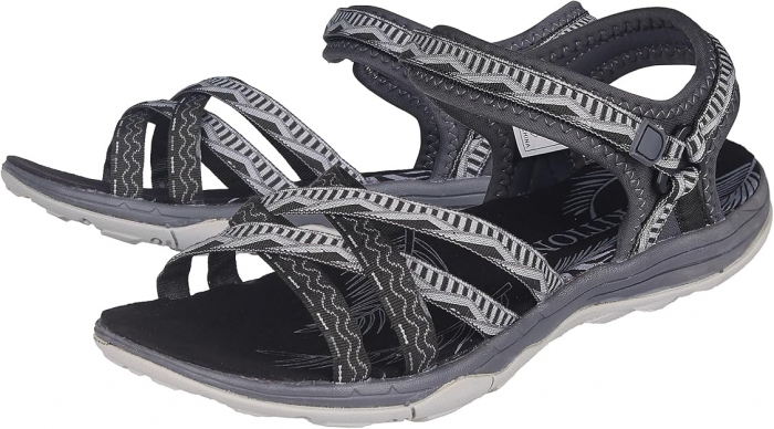 Sandale lejere de drumetii si aer liber pentru femei, negru-gri, marimea 36 [2]