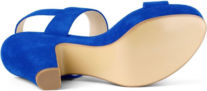 Sandele platforma elegante, cu toc gros, albastre, marimea 41 [5]