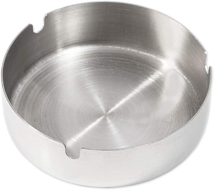 Scrumiere metalice argintii, finisaj fin, set 5 bucati [4]