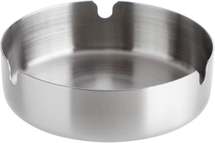 Scrumiere metalice argintii, finisaj fin, set 5 bucati [6]