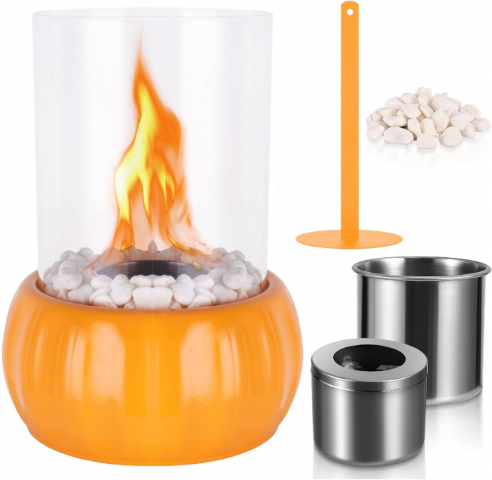 Semineu decorativ de masa cu bio-etanol, fara gaze si fara fum [1]