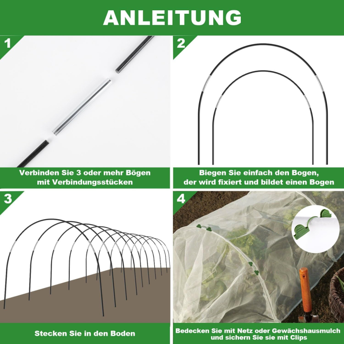 Sera tunel demontabila, din 30 cadre detasabile cu 20 conexiuni, 20 cleme [6]