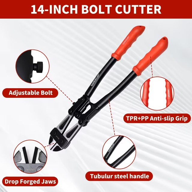 Set 3 Clești de Tăiere, Clește Șuruburi 14”, Cablu și Sârmă 8”, Mânere Antiderapante, Husă 600D [3]