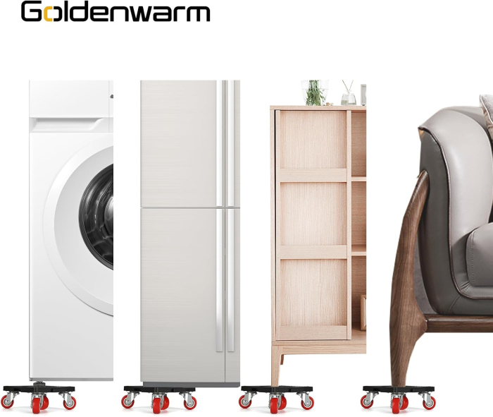 Set 4 role rotative 360° ridicat si transportat mobila cu capacitate de incarcare 800 kg si parghie ridicare usoara [6]