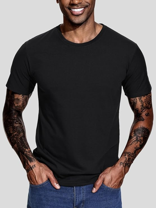 Set 5 tricouri sport respirabile pentru barbati,  Verde/Violet/Bleumarin/Galben/Alb M [3]