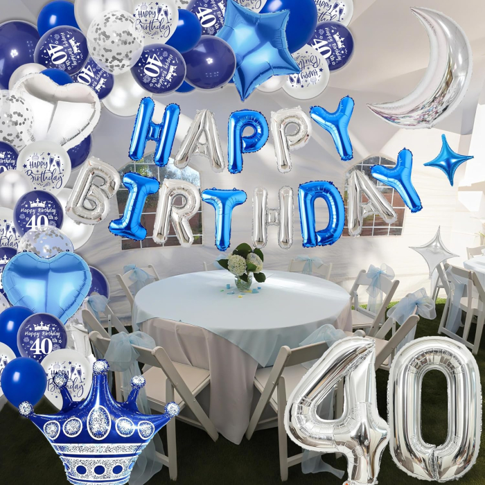 Set baloane pentru evenimente aniversare 40 ani, 98 piese [7]