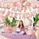 Set baloane pentru evenimente aniversare 16 ani, maro/alb 98 piese [4]