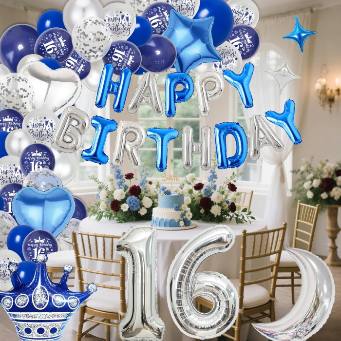 Set baloane pentru evenimente aniversare 16 ani, 98 piese [7]