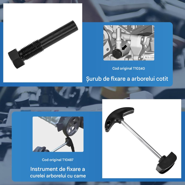 Set cale distributie pentru WV EA211 1.0L 1.2L 1.4L 1.6L FSI TSI TFSI, set 6 buc [4]