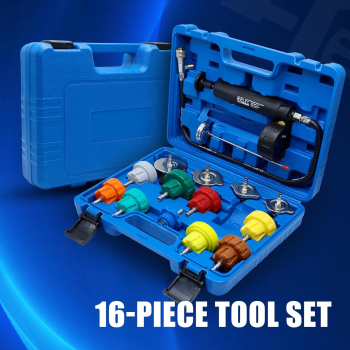 Trusa de presiune pentru verificare pierderi antigel, 16 piese [7]