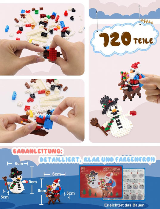 Set constructie Om de zapada si Mos Craciun 720 piese [4]