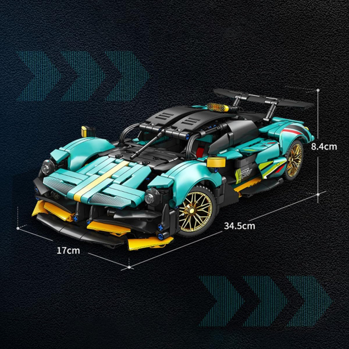 Seturi de blocuri de construcție pentru mașini super sport,  Aston Martin Valkyrie la scară 1:14, 982 de piese [6]