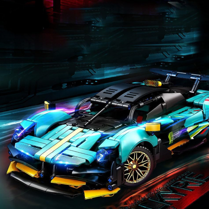 Seturi de blocuri de construcție pentru mașini super sport,  Aston Martin Valkyrie la scară 1:14, 982 de piese [3]