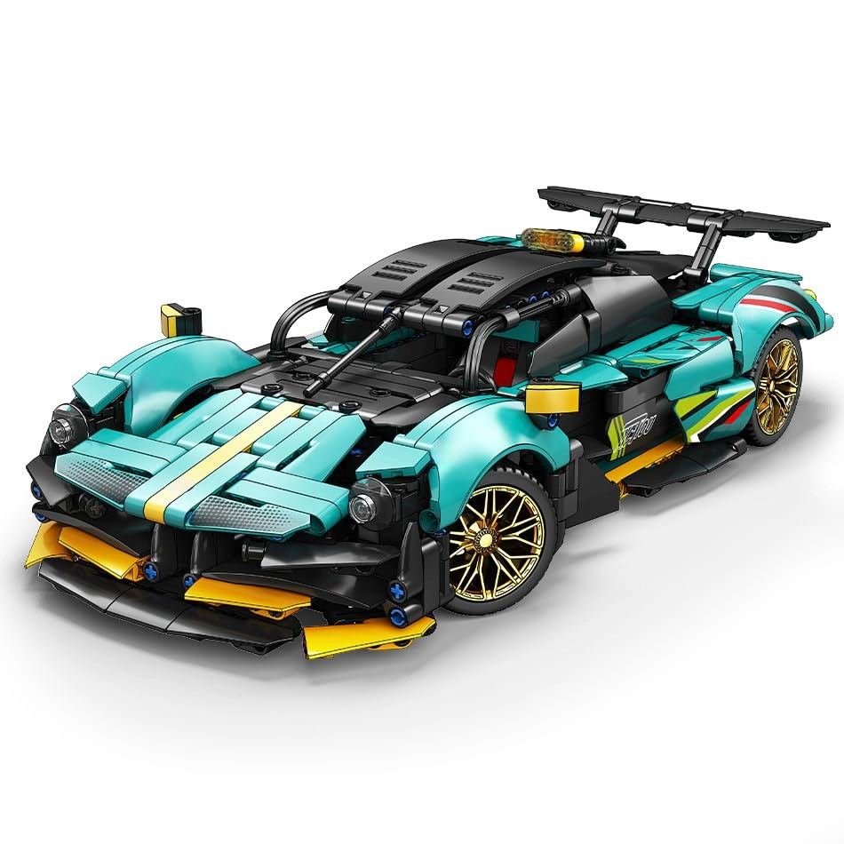 Seturi de blocuri de construcție pentru mașini super sport,  Aston Martin Valkyrie la scară 1:14, 982 de piese [1]