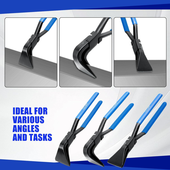 Set de 3 clesti labastri pentru indoit tabla, manere antiderapante 275 mm, otel carbon [5]