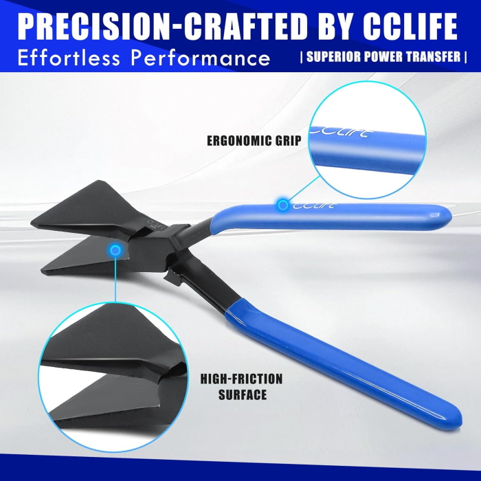 Set de 3 clesti labastri pentru indoit tabla, manere antiderapante 275 mm, otel carbon [2]