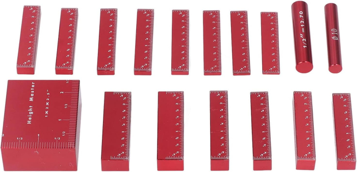 Set de etaloane pentru debitare lemn si metale usoare 17 piese aluminiu [8]