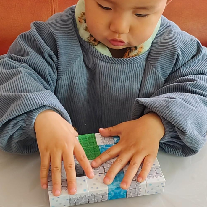 Set de constructie, 64 elemente magnetice Valea de gheata, pentru copii 3+ ani [6]