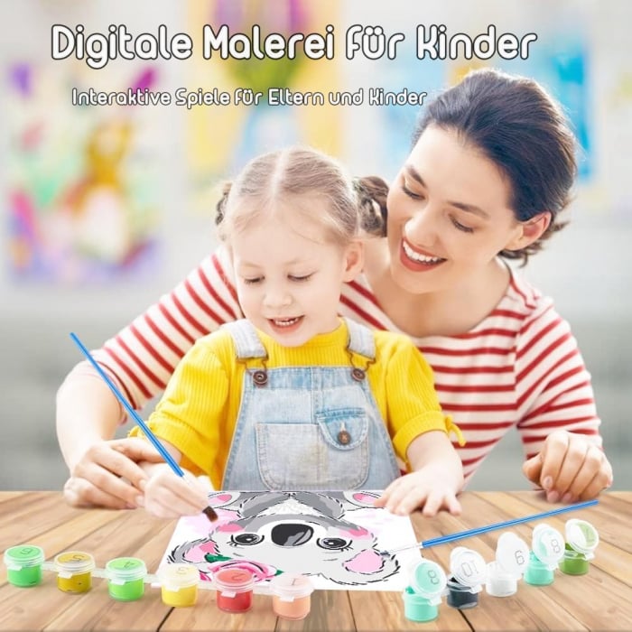 Set pictura Koala cu rama lemn 20x20 cm [3]