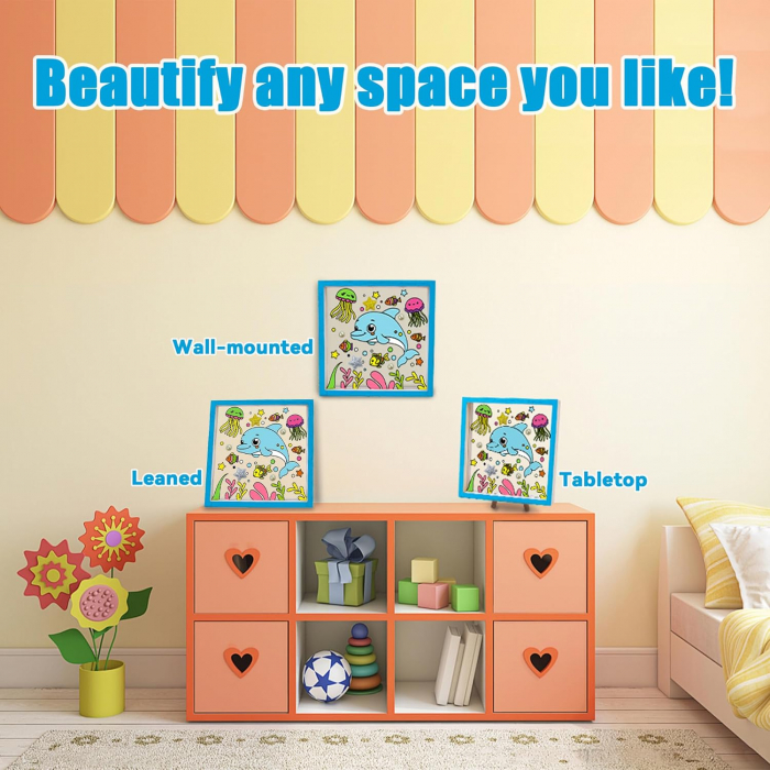 Set pictura vietati marine cu rama lemn 20x20 cm [5]